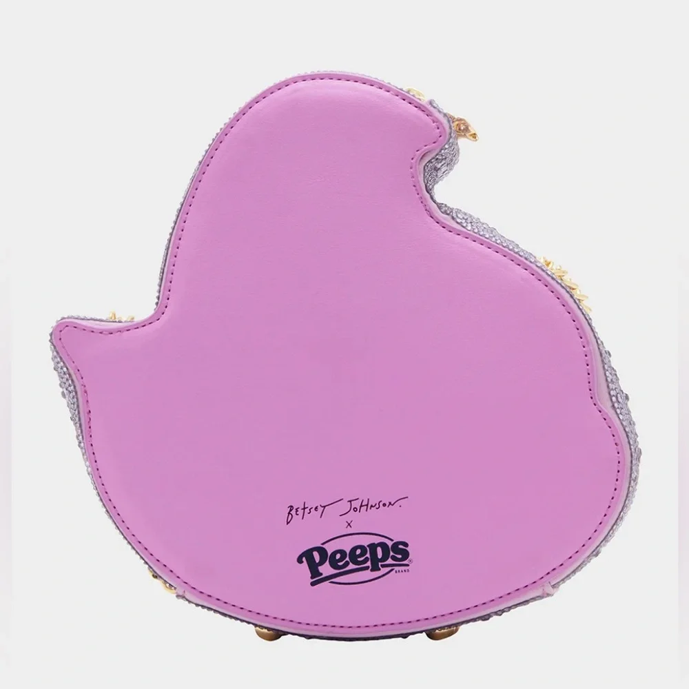 🐣 KITSCH PEEPS® RHINESTONE CHICK CROSSBODY BAG! by Betsey Johnson